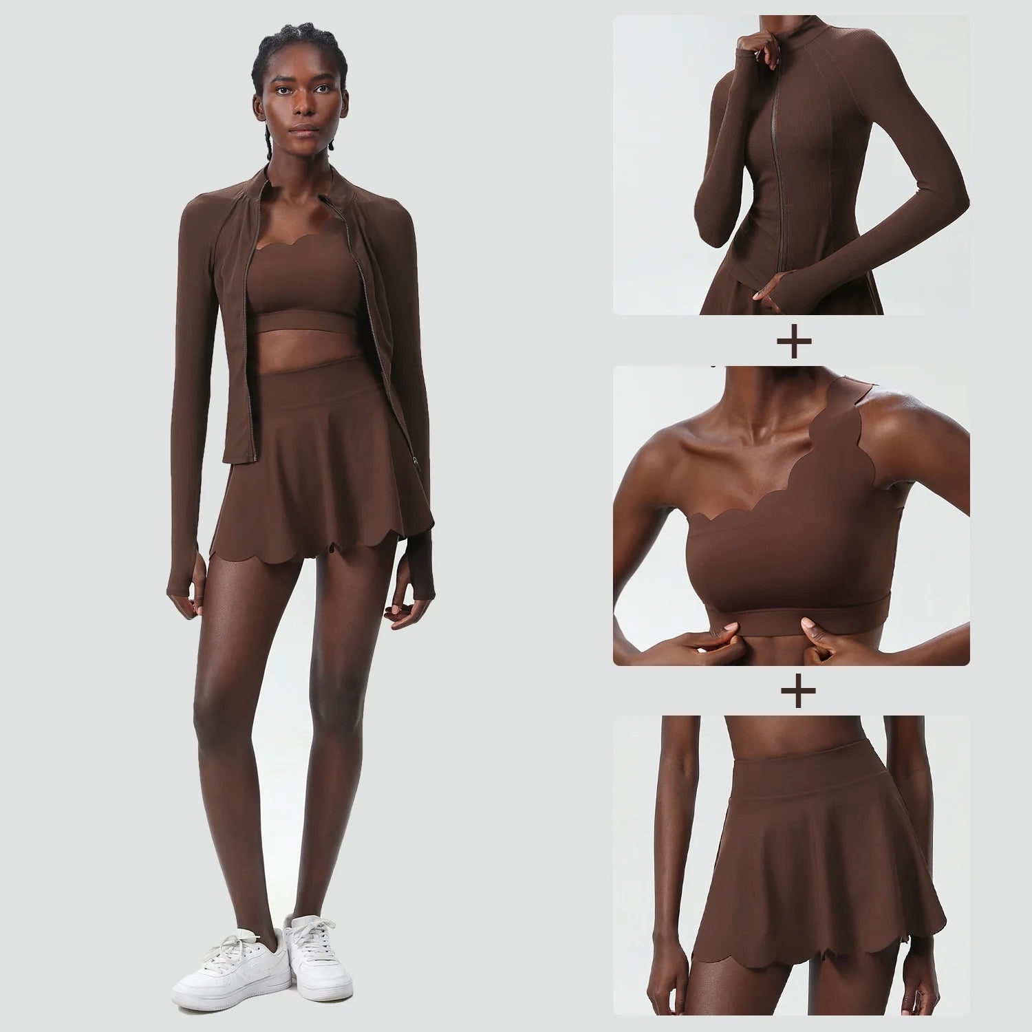 Athletic Three Piece Skirt Set