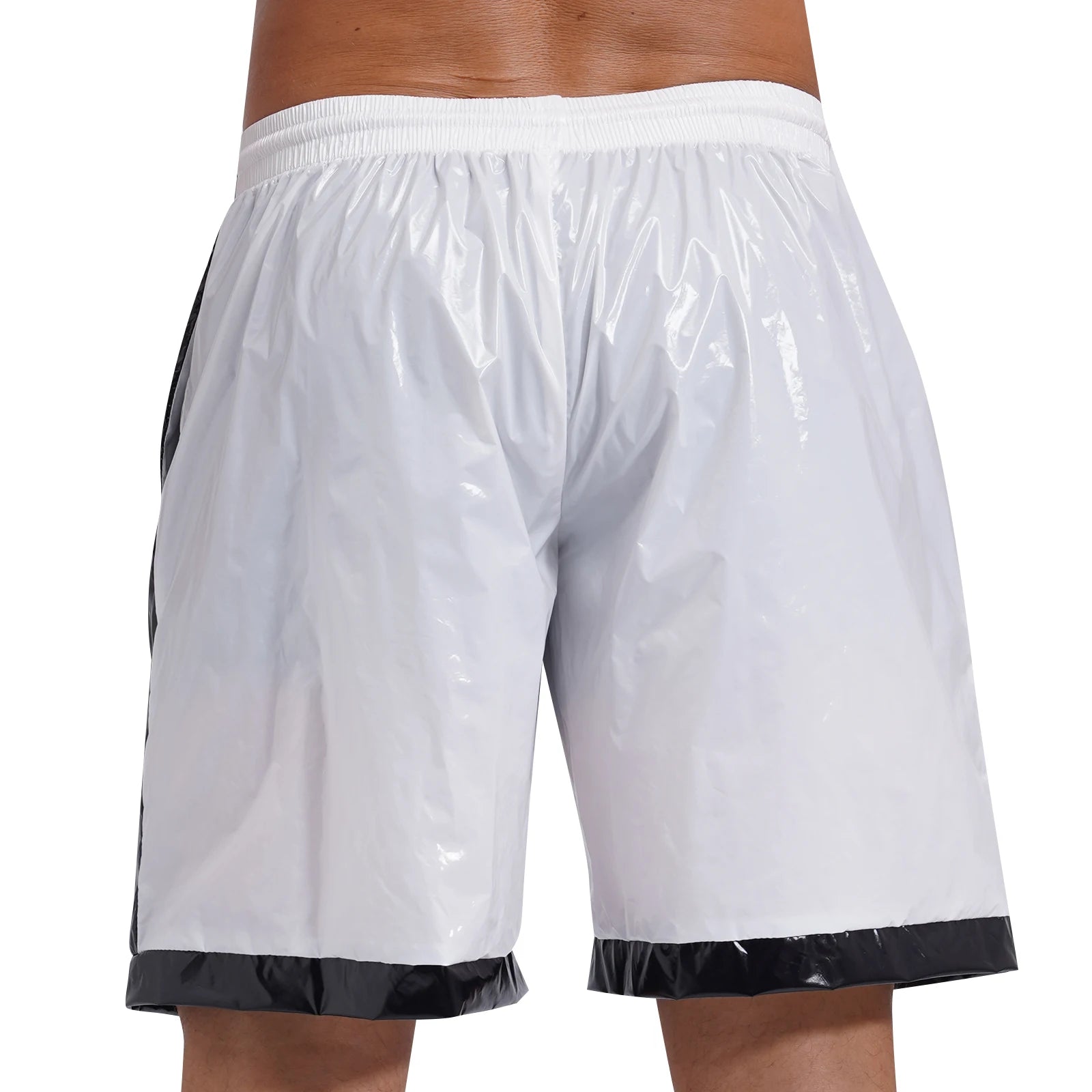 Men's Quick-Dry Glossy Striped Trunks