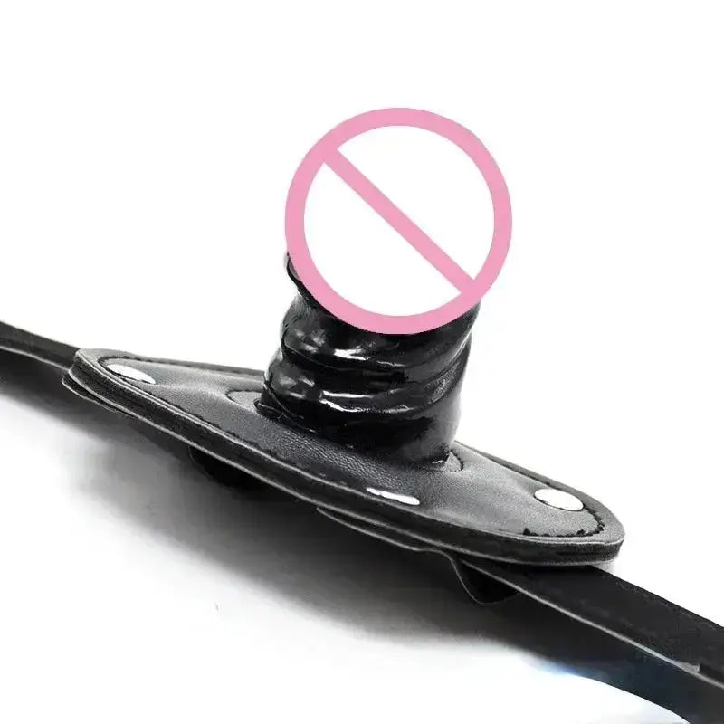 Adjustable Dildo Mouth Plug Gag - WOWihte