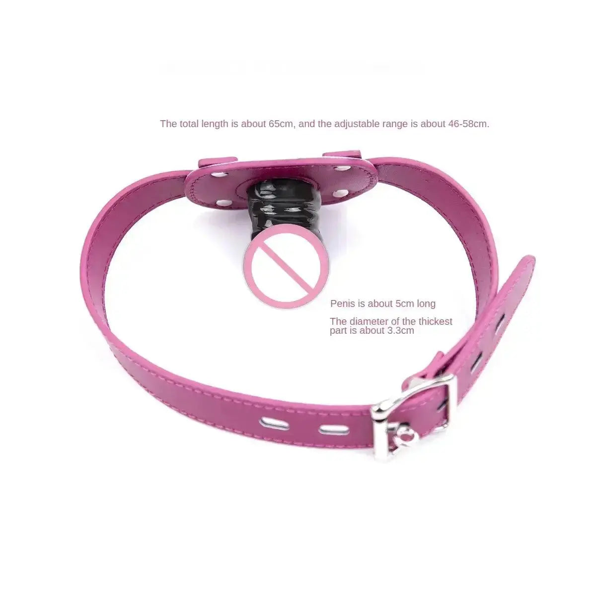 Adjustable Dildo Mouth Plug Gag - WOWihte