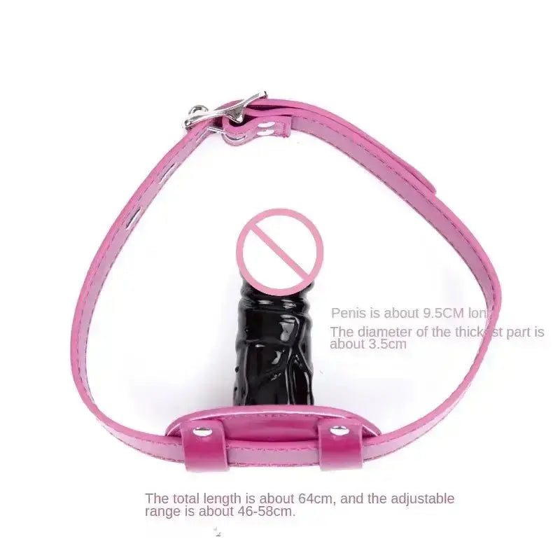 Adjustable Dildo Mouth Plug Gag - WOWihte