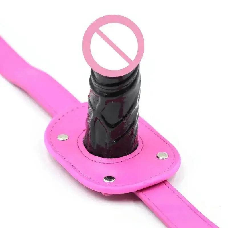 Adjustable Dildo Mouth Plug Gag - WOWihte