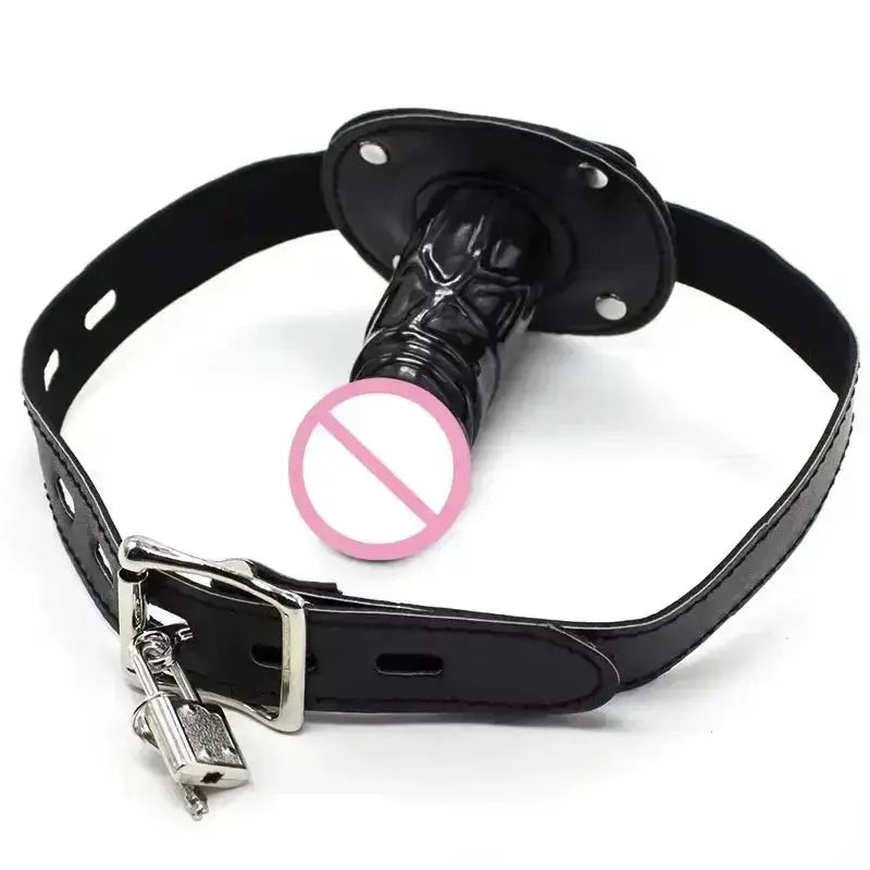 Adjustable Dildo Mouth Plug Gag - WOWihte