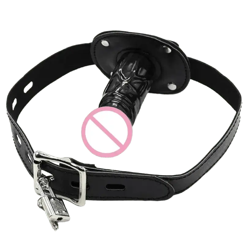 Adjustable Dildo Mouth Plug Gag - WOWihte