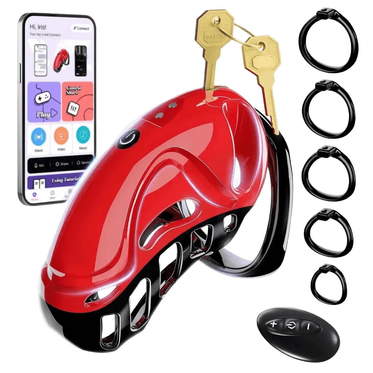 App - Controlled Vibrating Chastity Lock - WOWihte