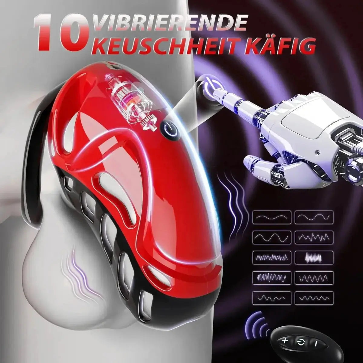 App - Controlled Vibrating Chastity Lock - WOWihte