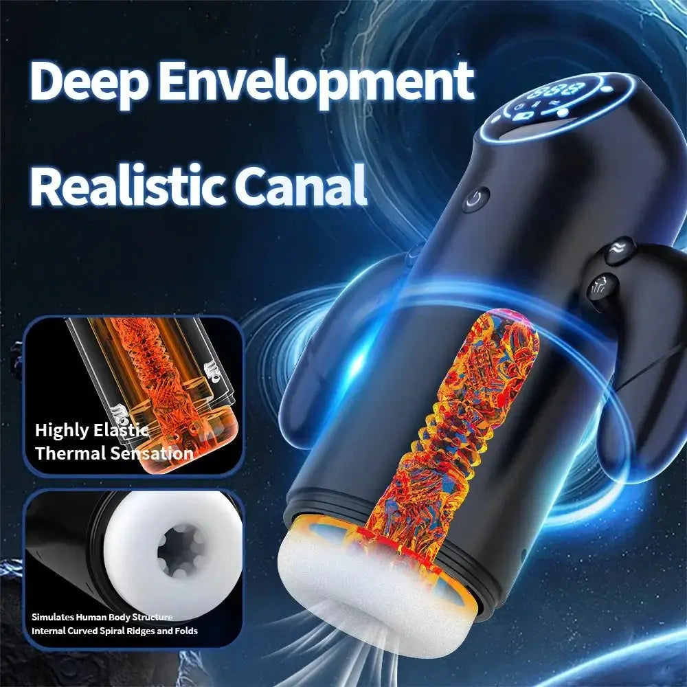 Automatic Thrusting Male Masturbator LCD - WOWihte