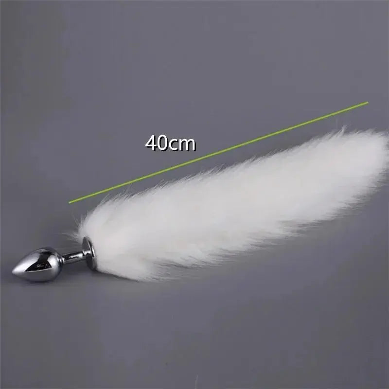 BDSM Dog Tail Anal Plug - WOWihte