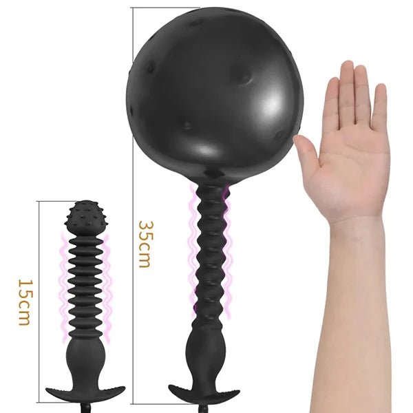 BDSM Inflatable Anal Plug Huge Dildo Pump Expansion Diameter 13cm Expandable Big Butt Plug Prostate Massage Ass Dilator Sex Toys - WOWihte