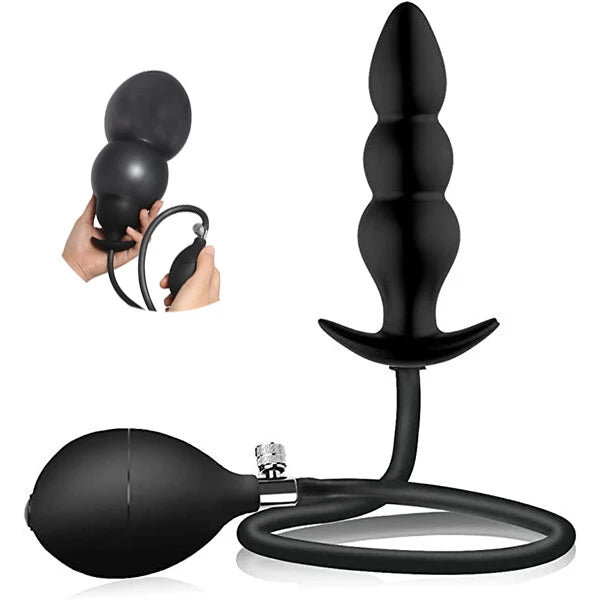 BDSM Inflatable Anal Plug Huge Dildo Pump Expansion Diameter 13cm Expandable Big Butt Plug Prostate Massage Ass Dilator Sex Toys - WOWihte