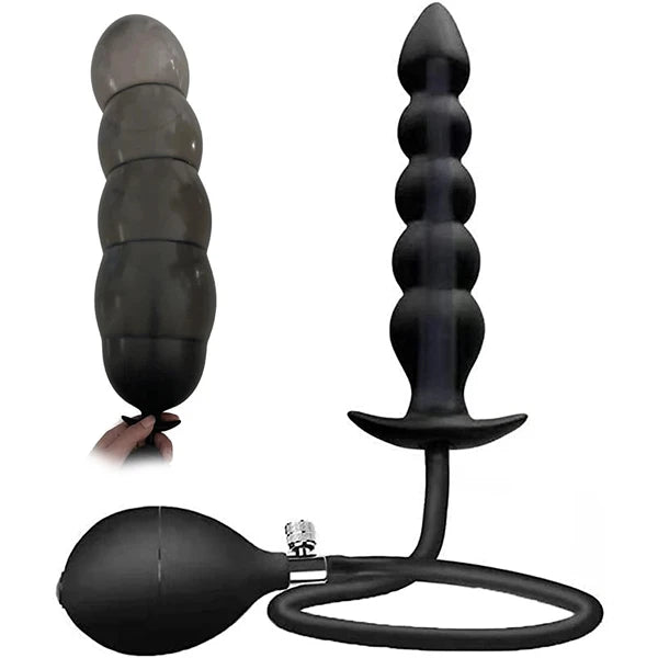 BDSM Inflatable Anal Plug Huge Dildo Pump Expansion Diameter 13cm Expandable Big Butt Plug Prostate Massage Ass Dilator Sex Toys - WOWihte