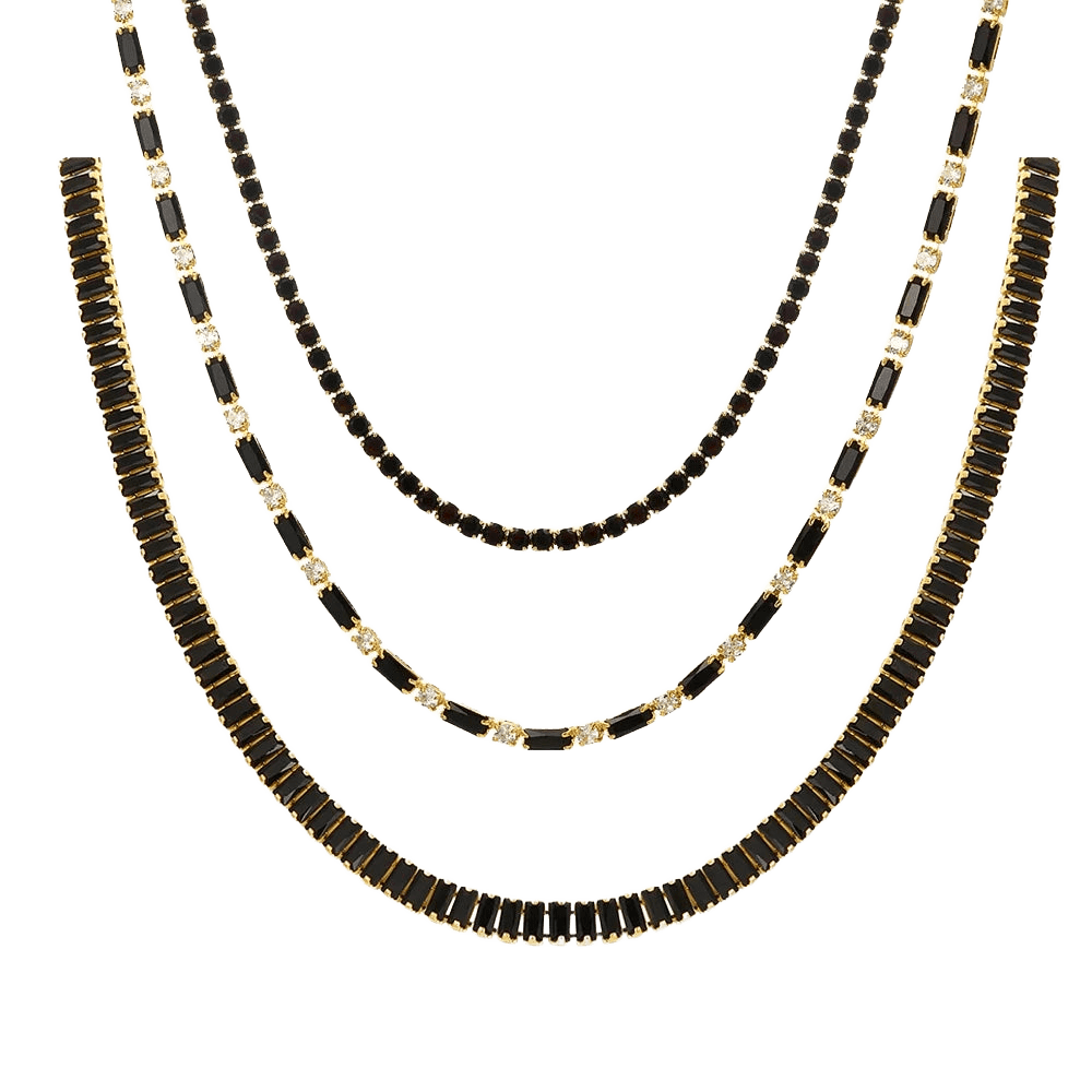 Black Cubic Zirconia Choker - WOWihte