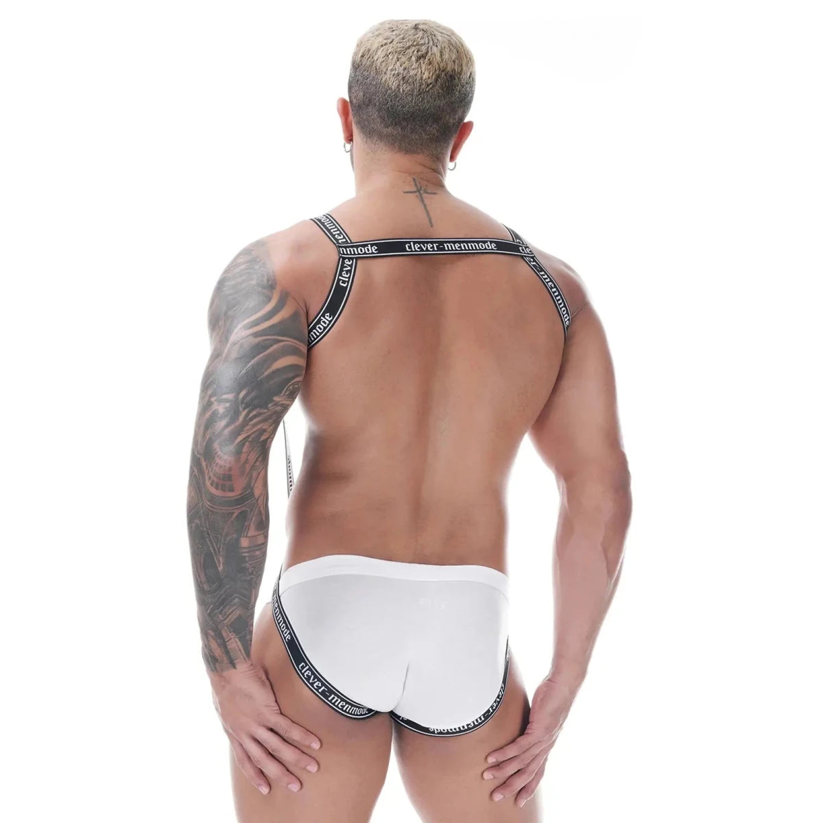Bold Letter Print Body Harness - WOWihte