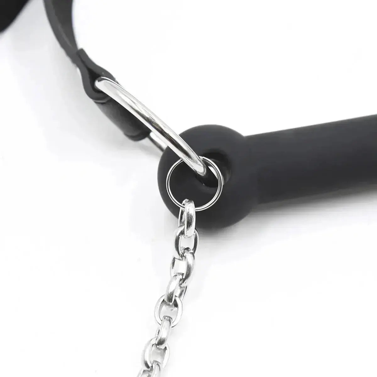 Bondage Gag with Leash Chain - WOWihte