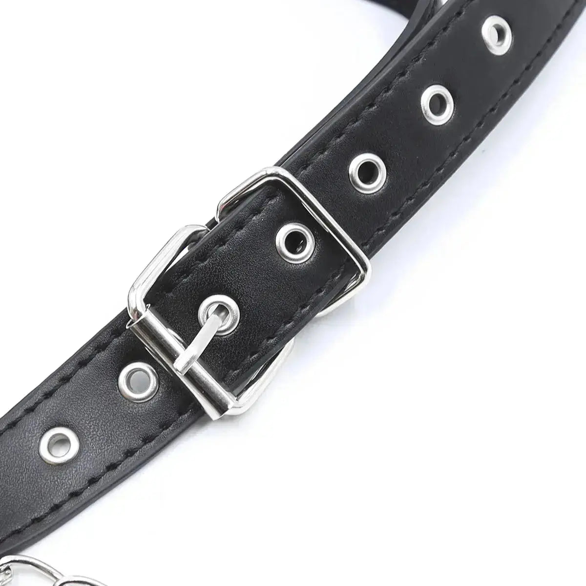 Bondage Gag with Leash Chain - WOWihte