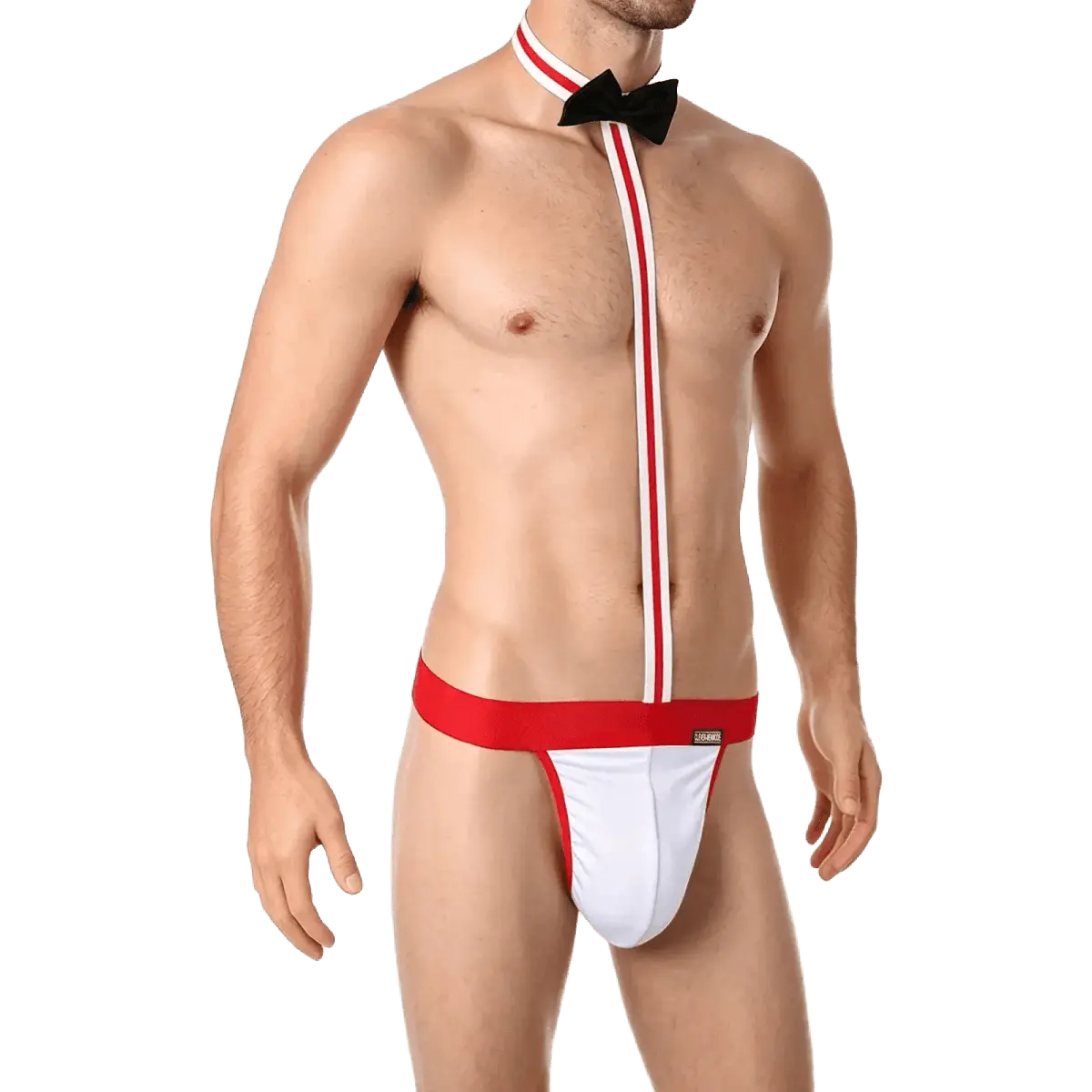 Bow Tie Bodysuit Men's Lingerie - WOWihte
