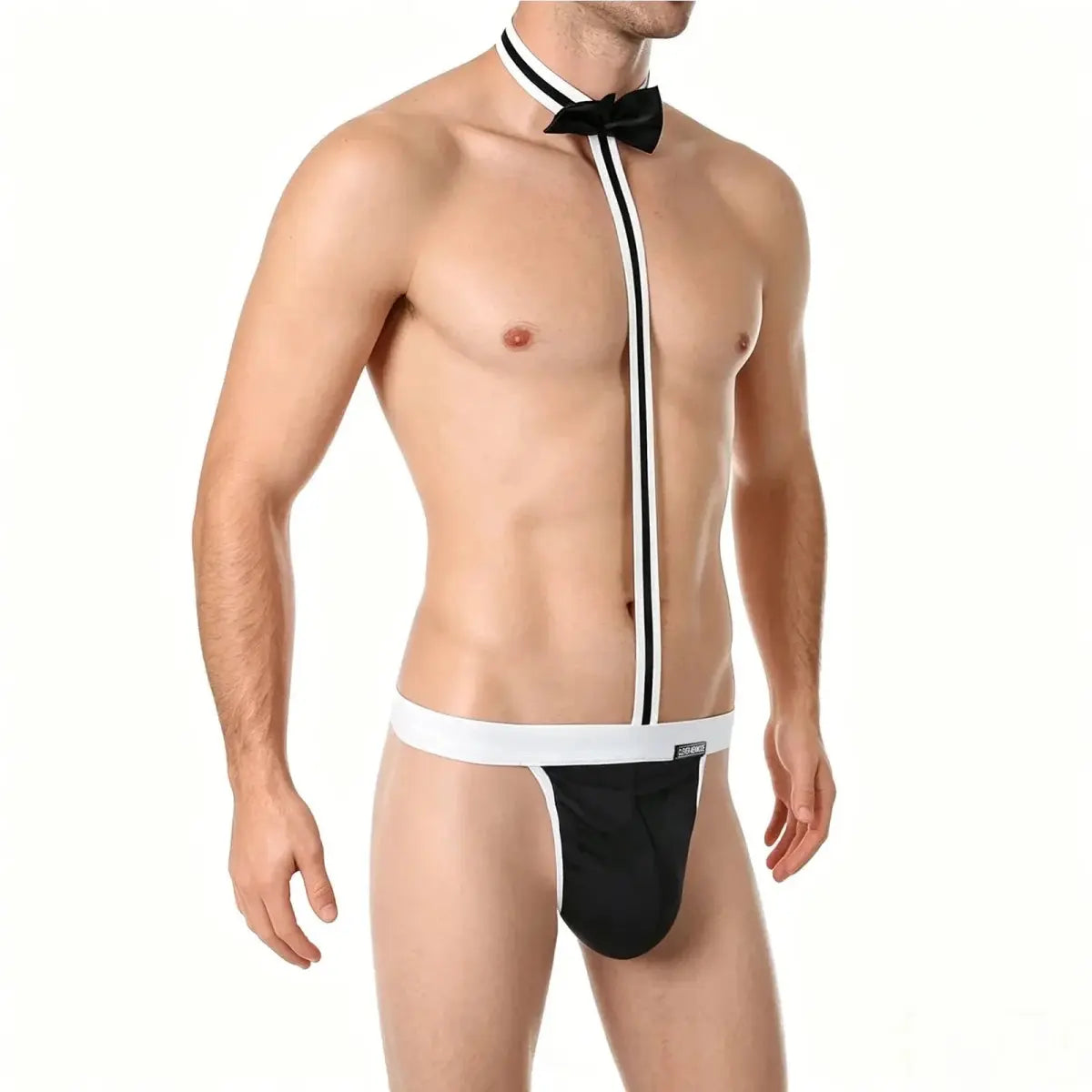 Bow Tie Bodysuit Men's Lingerie - WOWihte