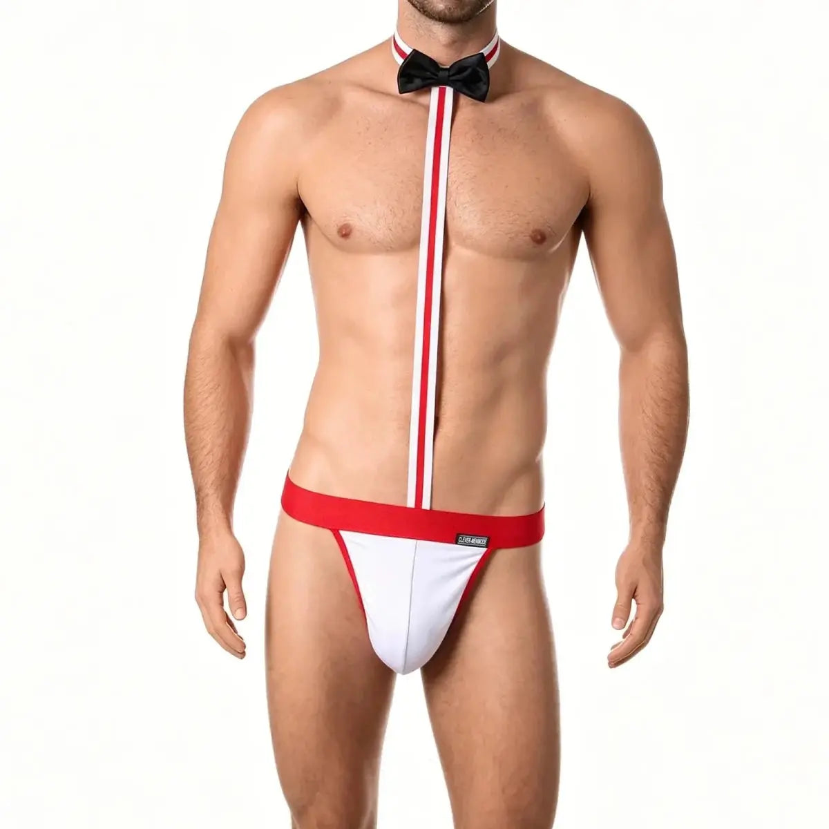 Bow Tie Bodysuit Men's Lingerie - WOWihte