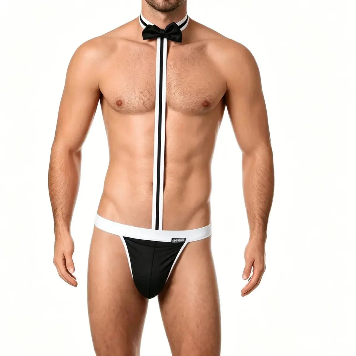 Bow Tie Bodysuit Men's Lingerie - WOWihte