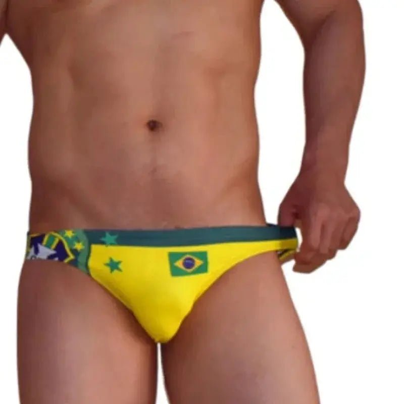 Brazilian Flag Mini Swim Briefs - WOWihte