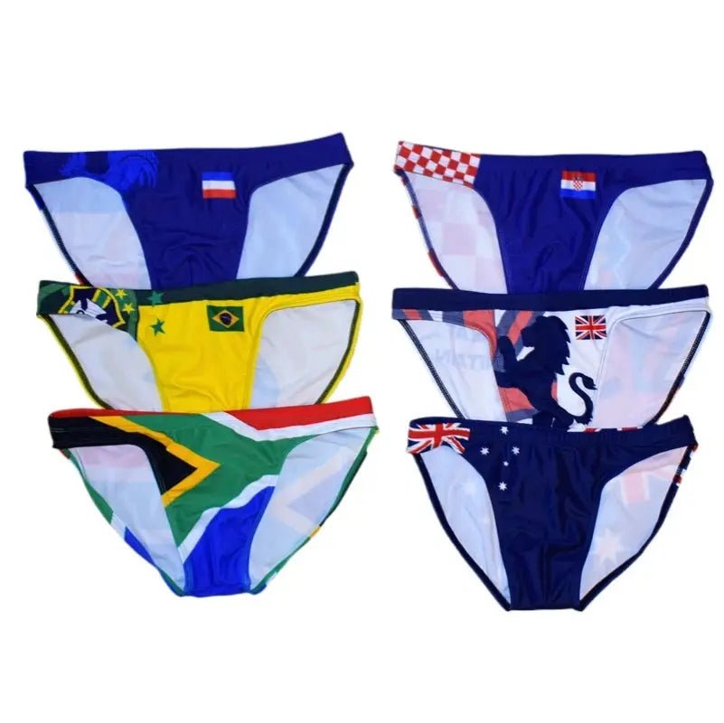 Brazilian Flag Mini Swim Briefs - WOWihte