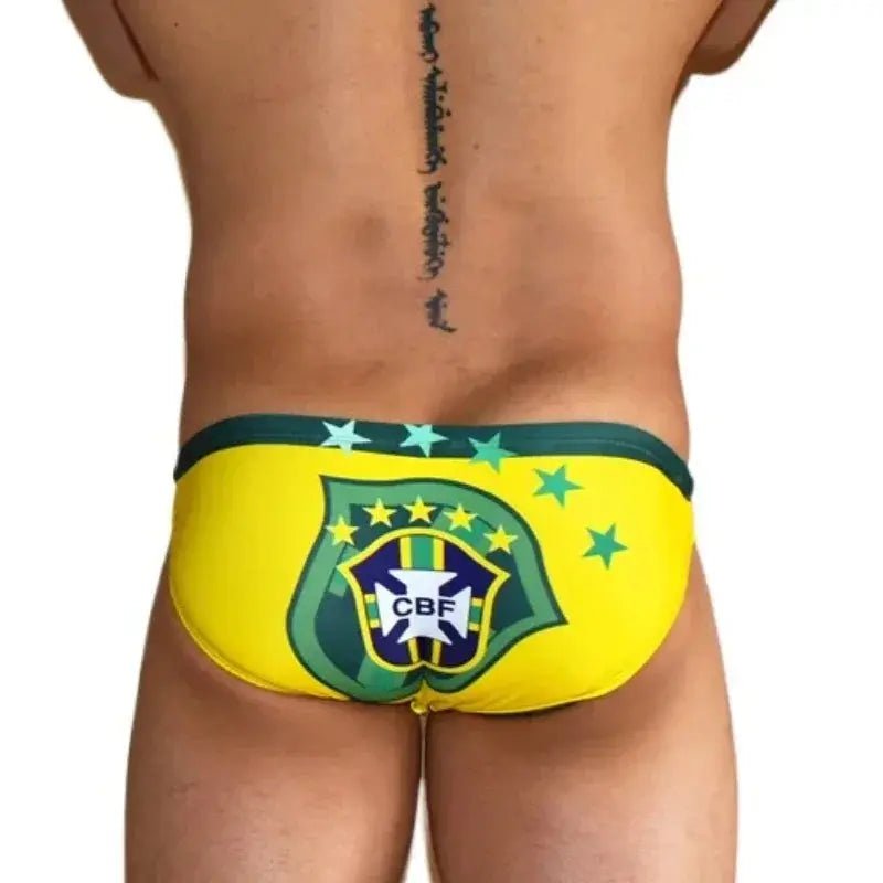 Brazilian Flag Mini Swim Briefs - WOWihte