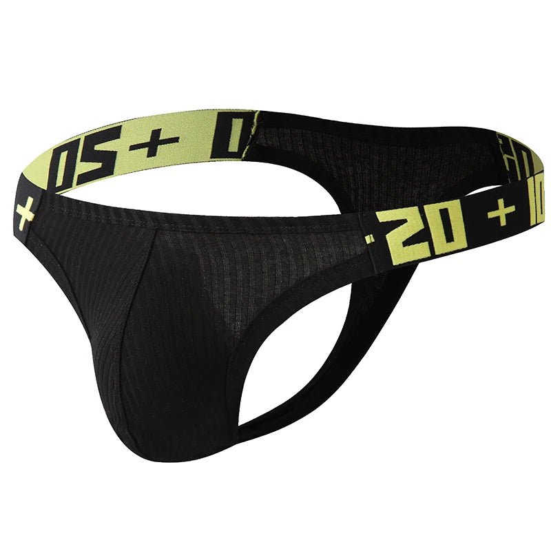 Breathable Low - Rise Cotton Pouch Thong - WOWihte