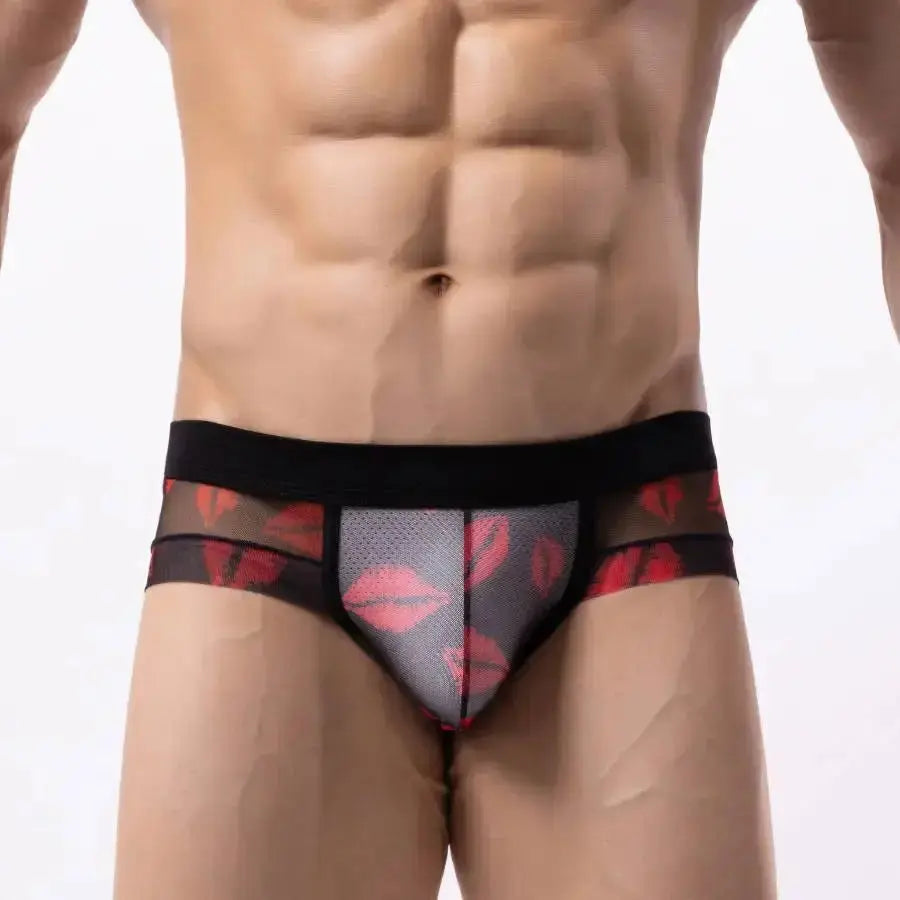 Breathable Low Waist Mesh Briefs - WOWihte