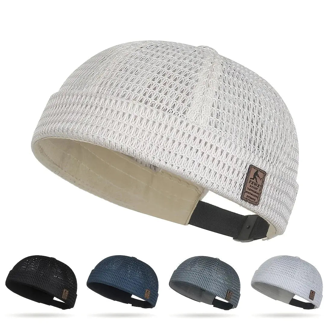 Breathable Mesh Brimless Docker Cap - WOWihte