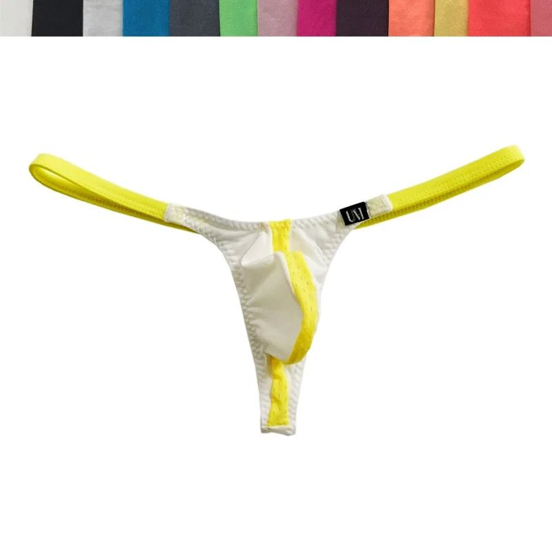 Breathable Mesh Men's Ultra - Low Thong - WOWihte