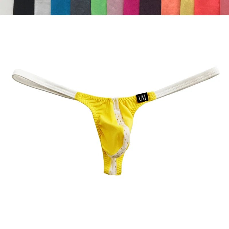 Breathable Mesh Men's Ultra - Low Thong - WOWihte