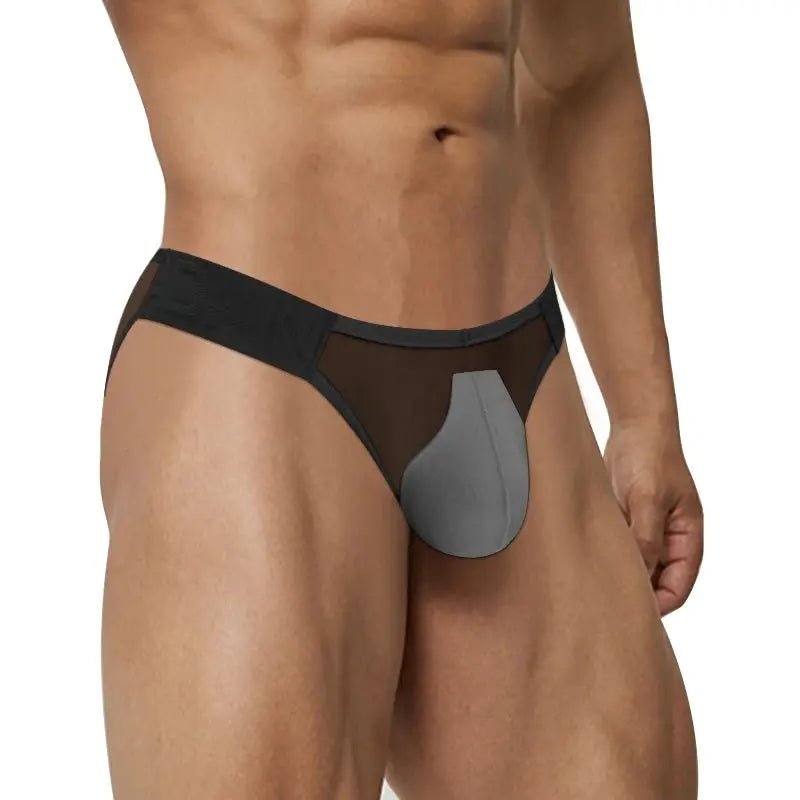 Breathable Mesh Transparent Bikini Briefs - WOWihte