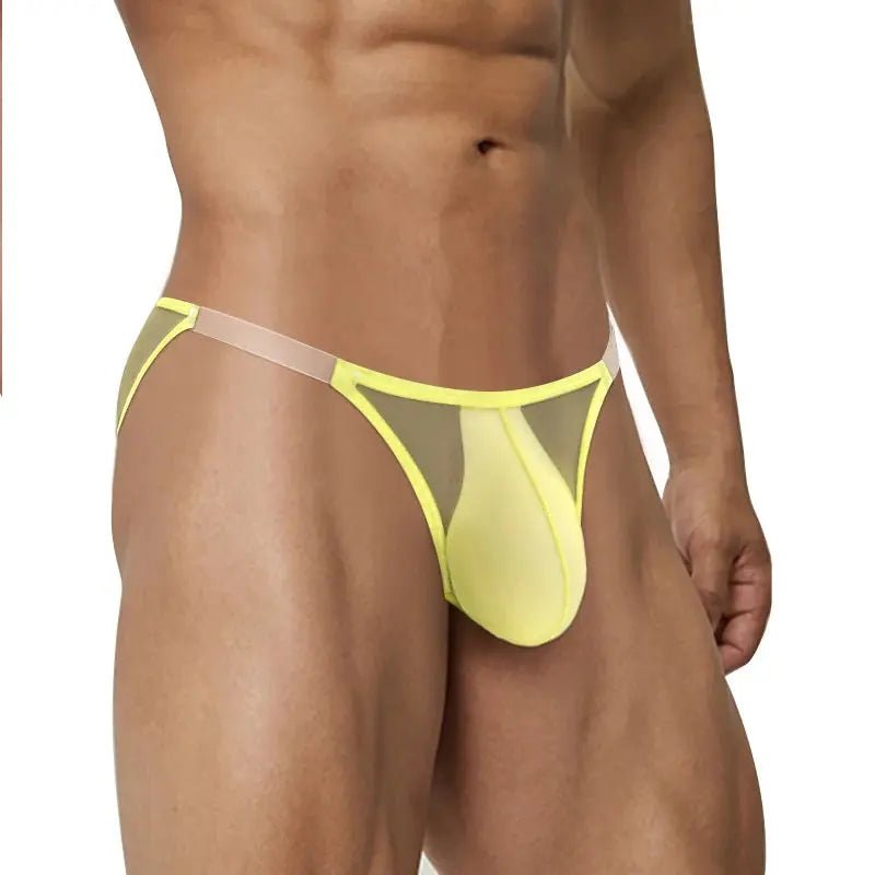 Breathable Mesh Transparent Bikini Briefs - WOWihte