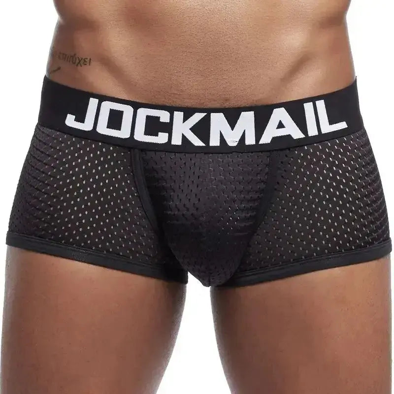 Breathable Mesh U - Pouch Boxer Shorts - WOWihte