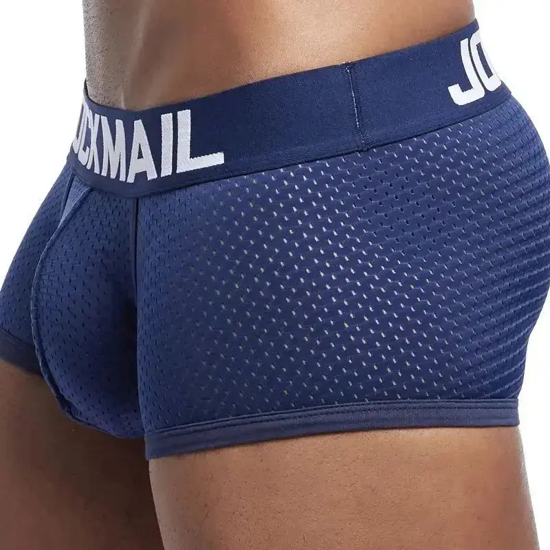 Breathable Mesh U - Pouch Boxer Shorts - WOWihte