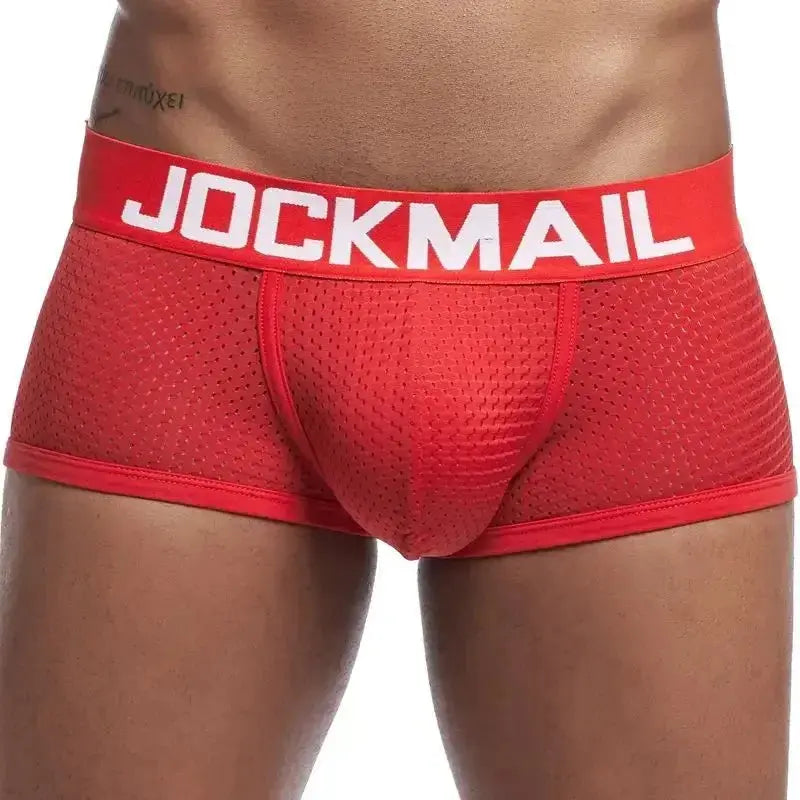 Breathable Mesh U - Pouch Boxer Shorts - WOWihte