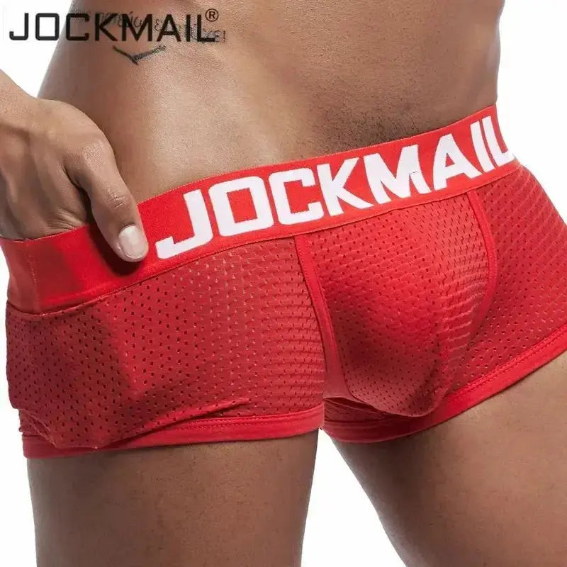 Breathable Mesh U - Pouch Boxer Shorts - WOWihte
