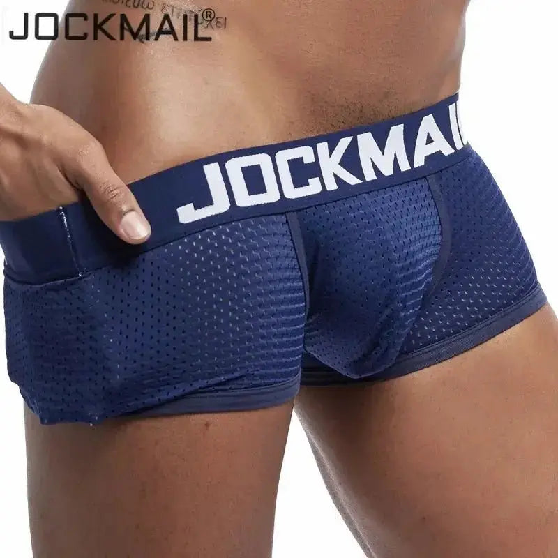 Breathable Mesh U - Pouch Boxer Shorts - WOWihte