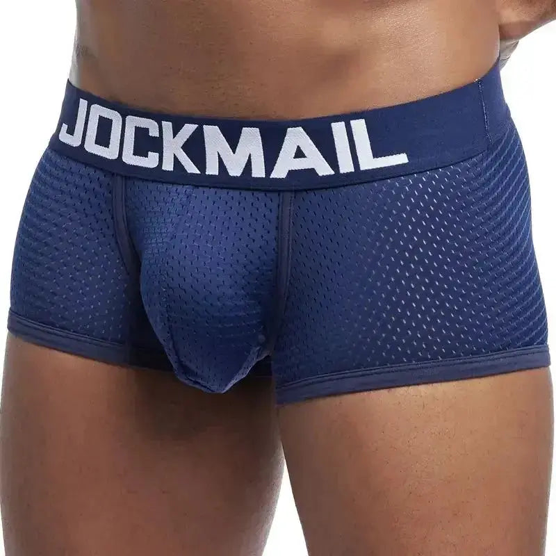 Breathable Mesh U - Pouch Boxer Shorts - WOWihte