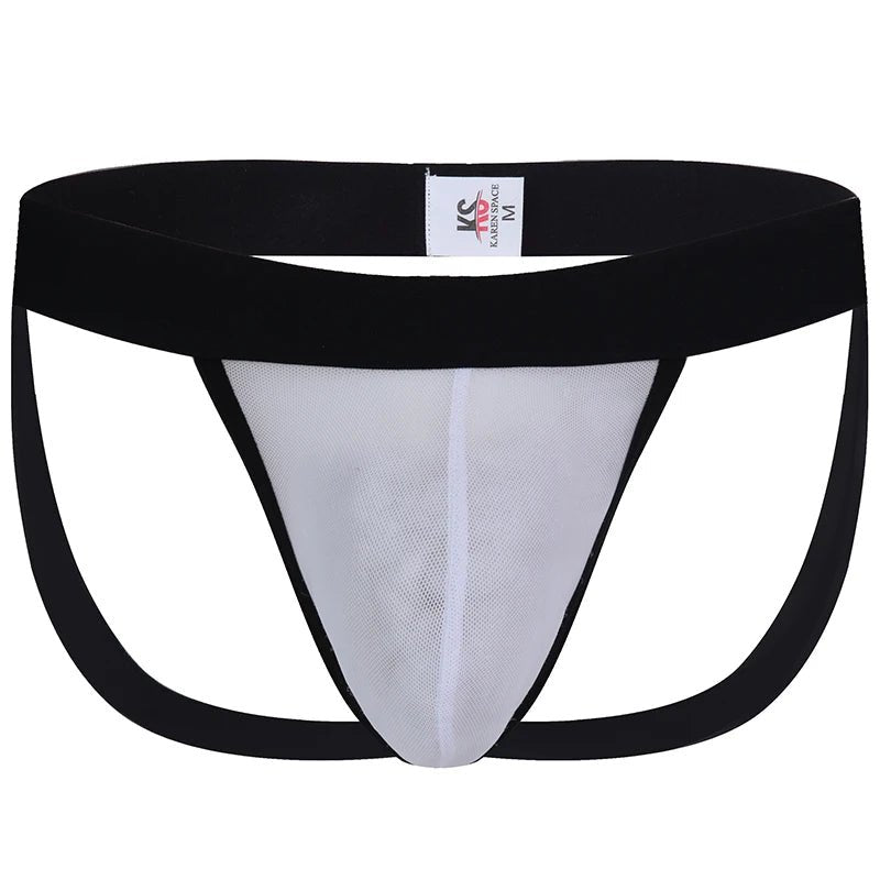 Breathable Mesh U - Pouch Jockstrap - WOWihte