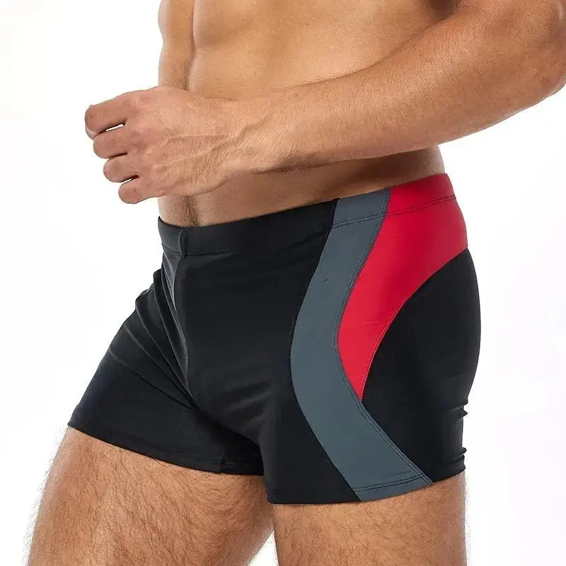 Breathable Solid Color Swim Briefs - WOWihte