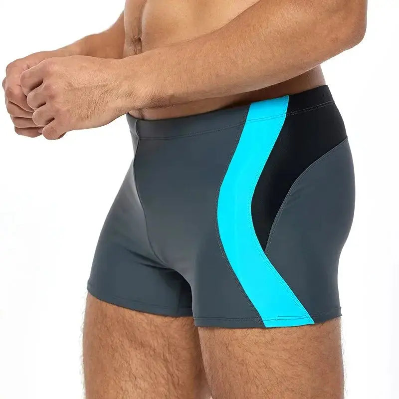 Breathable Solid Color Swim Briefs - WOWihte