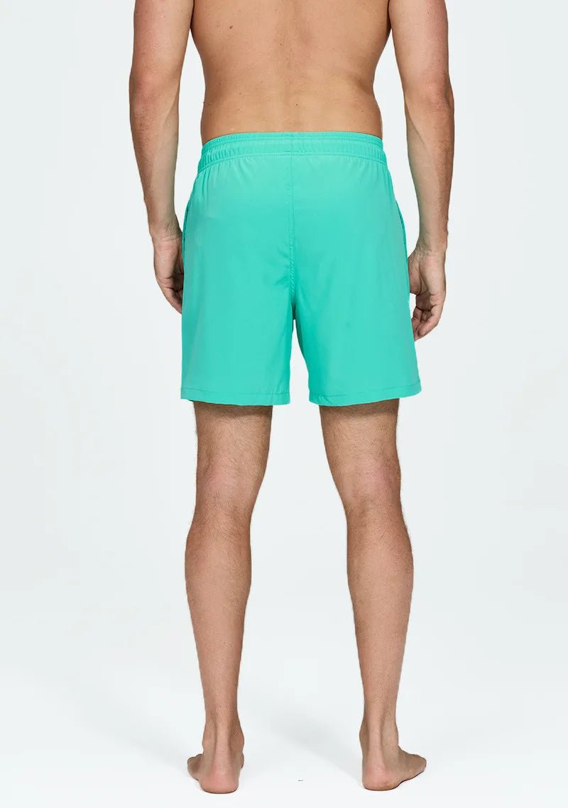 Breathable Solid Men's Swim Trunks - WOWihte