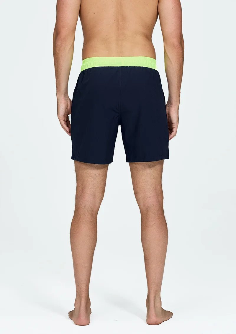 Breathable Solid Men's Swim Trunks - WOWihte