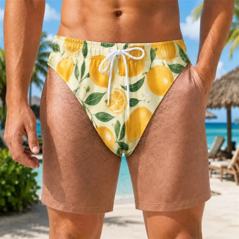 Buttocks Print Funny Ugly Swim Trunks For Men Unique Personality Fun Quirky Beach Shorts For A Friend's Boyfriend Summer New - WOWihte