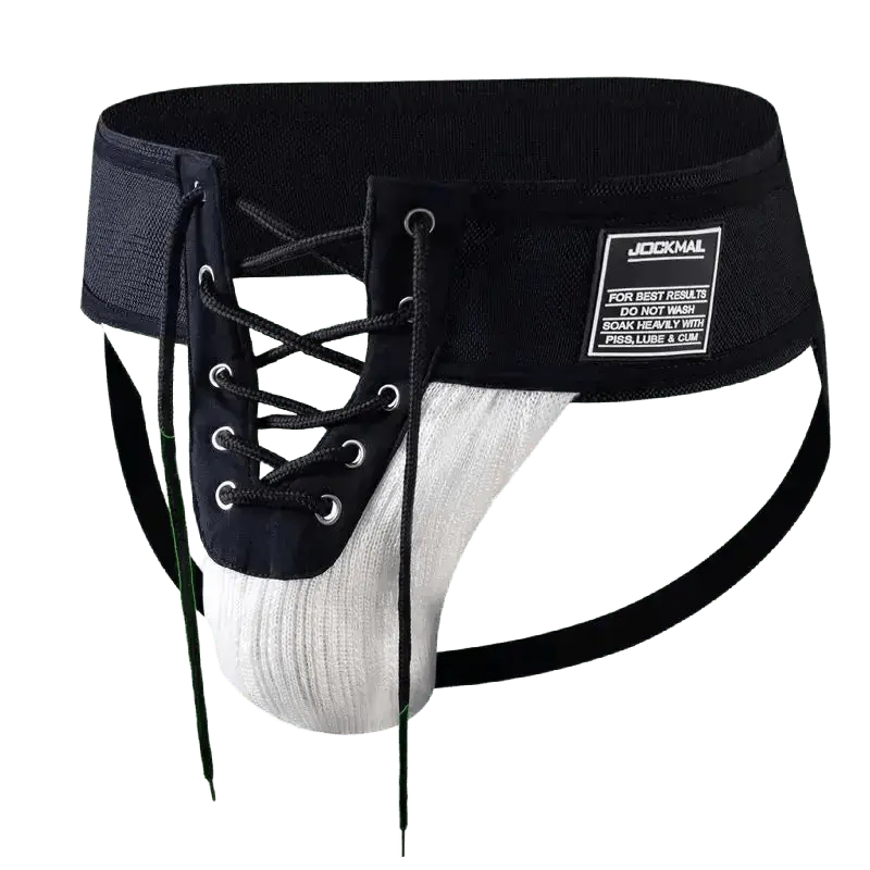 Camouflage Lace - Up Jockstrap Thong - WOWihte
