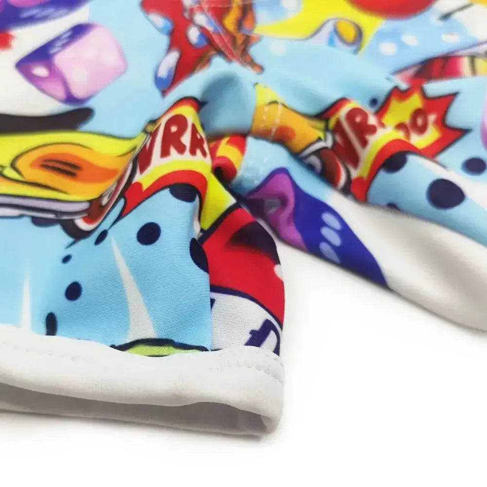Cartoon Print Swim Shorts - WOWihte