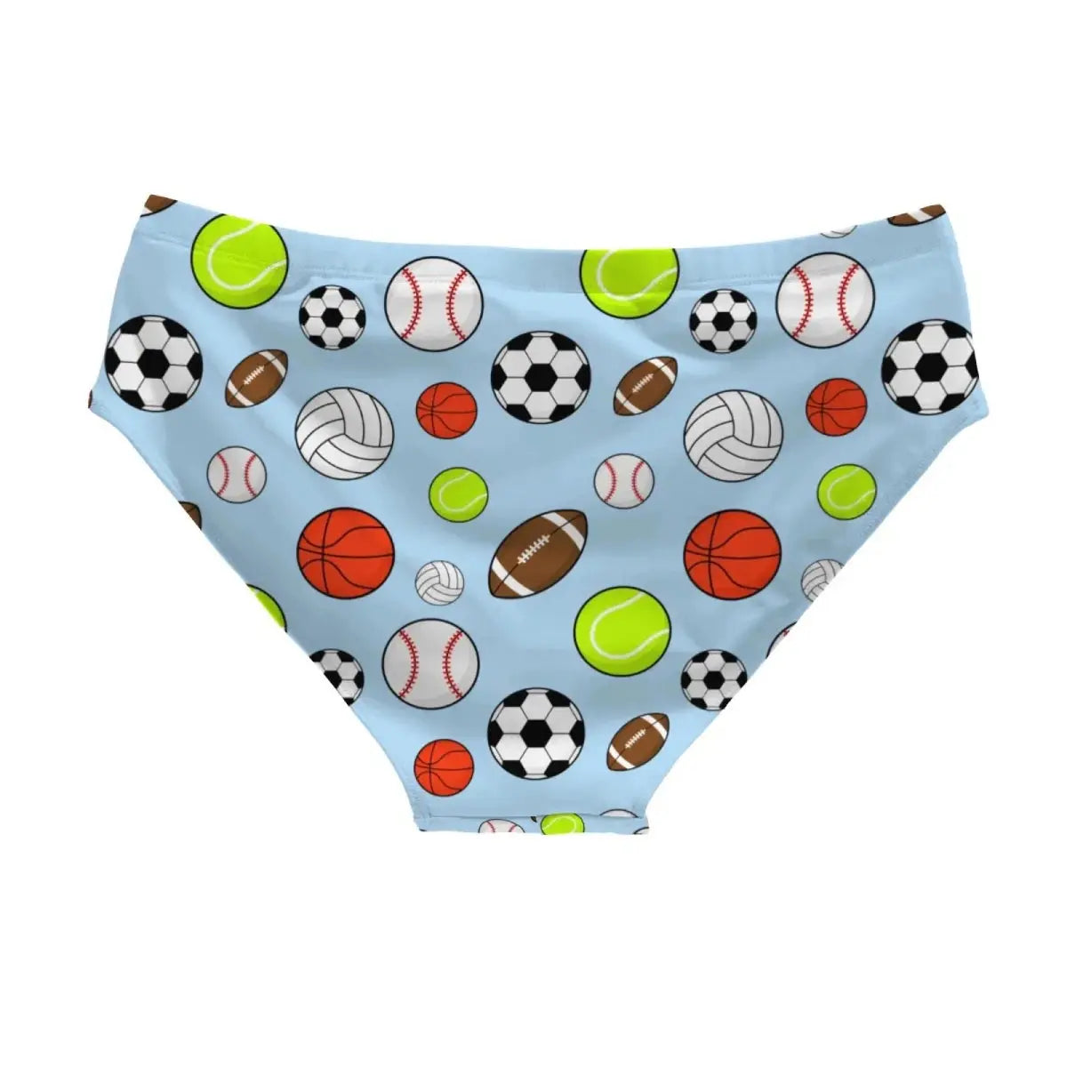 Cartoon Sports Ball Swim Briefs - WOWihte