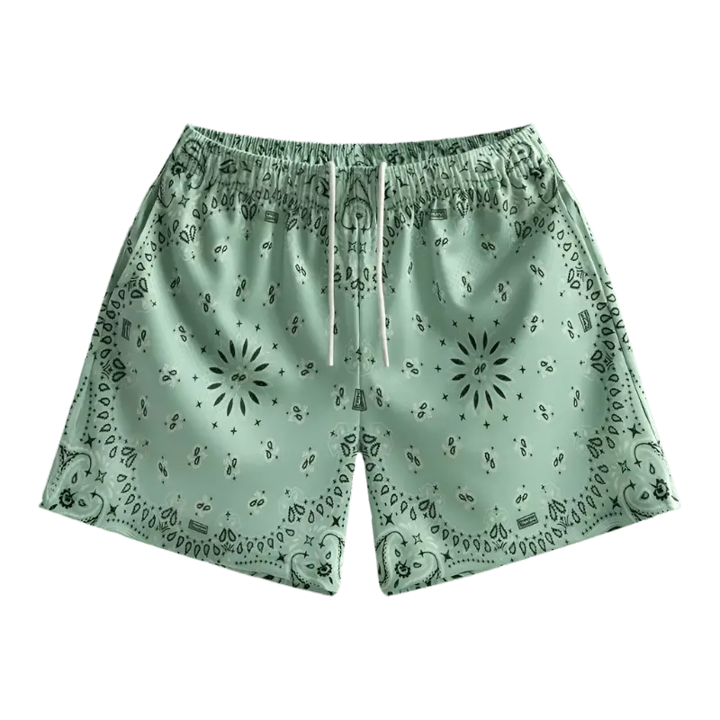Cashew Graphics Print Beach Shorts - WOWihte