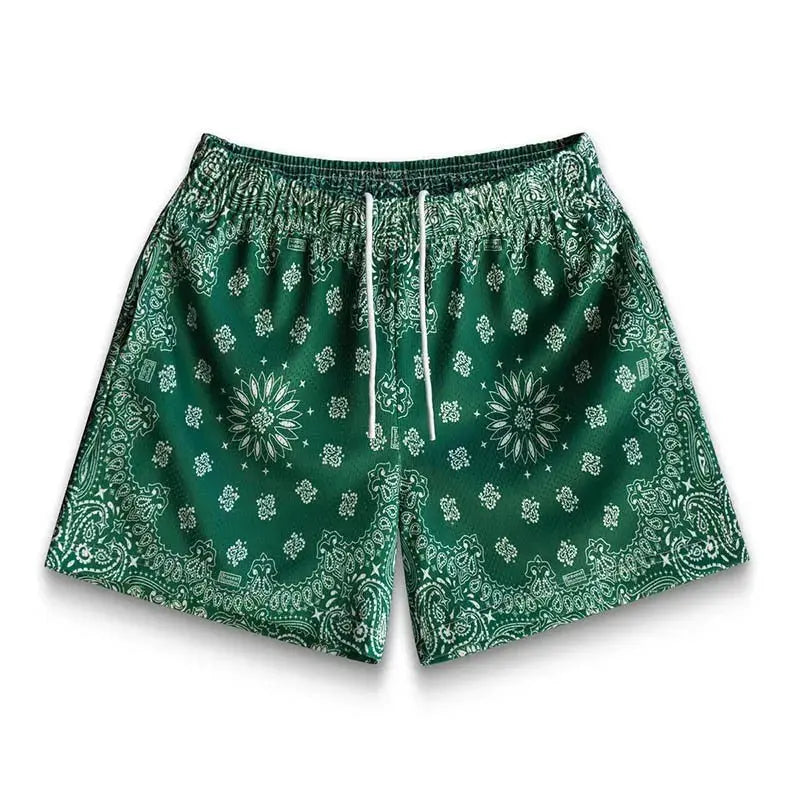 Cashew Graphics Print Beach Shorts - WOWihte